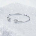 OXTAO D VVS1 Moissanite Cuff Bangle Bracelet for Women Original 925 Sterling Silver Hand Bracelet Simple Fine Jewelry Gifts